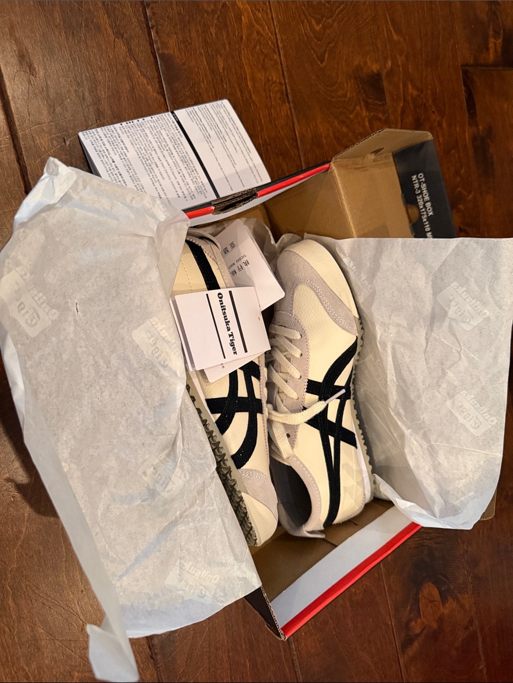 Onitsuka Tiger INSPIRED Mexico 66 Sneakers - Cream & Black (NOT Authentic)
